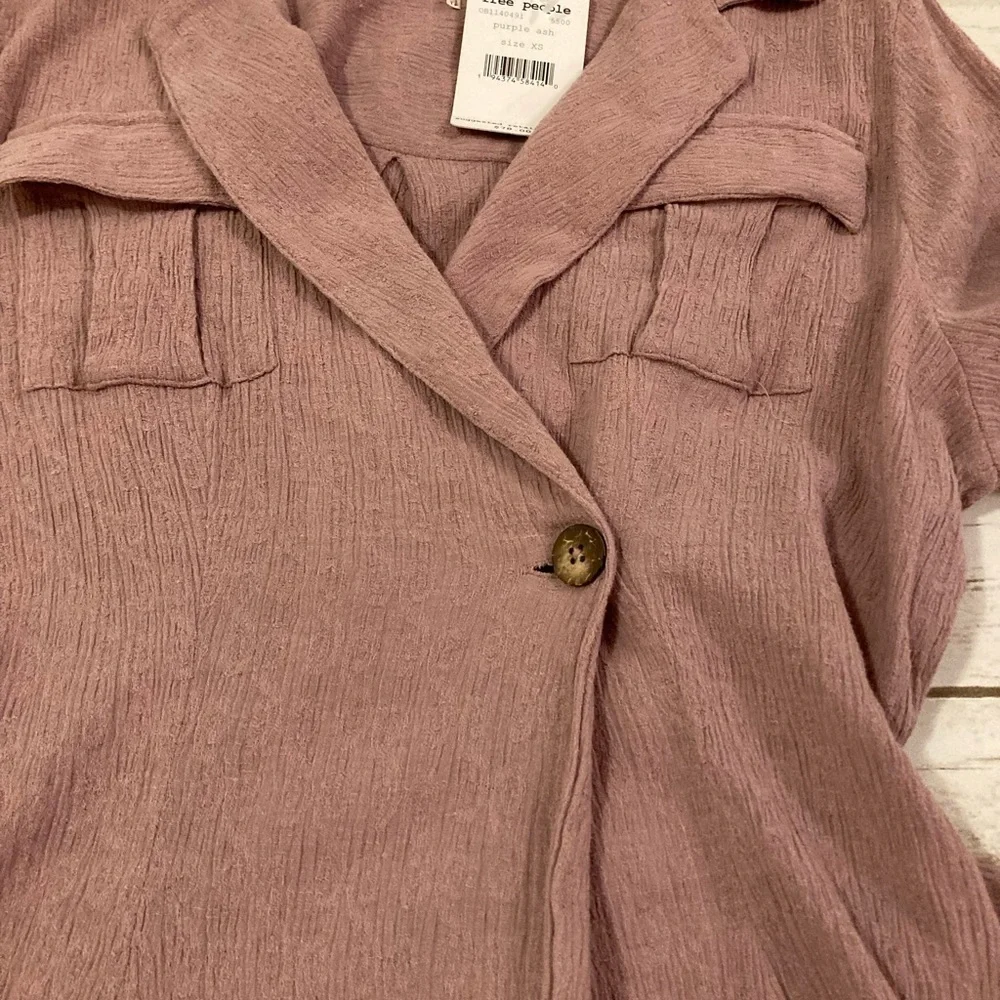 Free People Purple Ash Clementine Mini Dress Endless Summer Textured Wrap XS